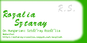 rozalia sztaray business card